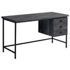 Monarch Specialties I 7488 Computer Desk, Home Office, Laptop, Storage Drawers, 55"l, Work, Metal, Laminate, Black, Contemporary, Modern - 83-7488 - Mounts For Less
