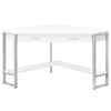 Monarch Specialties I 7500 Computer Desk, Home Office, Corner, Storage Drawers, 42"l, Work, Laptop, Metal, Laminate, White, Grey, Contemporary, Modern - 83-7500 - Mounts For Less