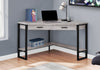 Monarch Specialties I 7505 Computer Desk, Home Office, Corner, Storage Drawers, 42"l, Work, Laptop, Metal, Laminate, Grey, Black, Contemporary, Modern - 83-7505 - Mounts For Less