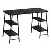 Monarch Specialties I 7528 Computer Desk, Home Office, Laptop, Storage Shelves, 48"l, Work, Metal, Laminate, Black Marble Look, Contemporary, Modern - 83-7528 - Mounts For Less