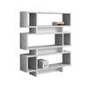 Monarch Specialties I 7532 Bookshelf, Bookcase, Etagere, 4 Tier, 55"h, Office, Bedroom, Laminate, Grey, White, Contemporary, Modern - 83-7532 - Mounts For Less