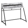 Monarch Specialties I 7549 Computer Desk, Home Office, Laptop, Storage Shelves, 48"l, Work, Metal, Laminate, White Marble Look, Black, Contemporary, Modern - 83-7549 - Mounts For Less