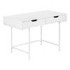 Monarch Specialties I 7554 Computer Desk, Home Office, Laptop, Storage Drawers, 48"l, Work, Metal, Laminate, White, Contemporary, Modern - 83-7554 - Mounts For Less