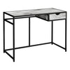 Monarch Specialties I 7571 Computer Desk, Home Office, Laptop, Storage Drawer, 42"l, Work, Metal, Laminate, White Marble Look, Black, Contemporary, Modern - 83-7571 - Mounts For Less