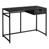 Monarch Specialties I 7572 Computer Desk, Home Office, Laptop, Storage Drawer, 42"l, Work, Metal, Laminate, Black Marble Look, Contemporary, Modern - 83-7572 - Mounts For Less