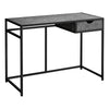 Monarch Specialties I 7573 Computer Desk, Home Office, Laptop, Storage Drawer, 42"l, Work, Metal, Laminate, Grey, Black, Contemporary, Modern - 83-7573 - Mounts For Less