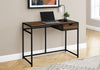 Monarch Specialties I 7574 Computer Desk, Home Office, Laptop, Storage Drawer, 42"l, Work, Metal, Laminate, Brown, Black, Contemporary, Modern - 83-7574 - Mounts For Less