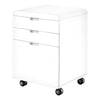 Monarch Specialties I 7583 File Cabinet, Rolling Mobile, Storage Drawers, Printer Stand, Office, Work, Laminate, Glossy White, Contemporary, Modern - 83-7583 - Mounts For Less