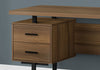 Monarch Specialties I 7625 Computer Desk, Home Office, Laptop, Left, Right Set-up, Storage Drawers, 60"l, Work, Metal, Laminate, Walnut, Black, Contemporary, Modern - 83-7625 - Mounts For Less