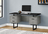 Monarch Specialties I 7632 Computer Desk, Home Office, Laptop, Left, Right Set-up, Storage Drawers, 60"l, Work, Metal, Laminate, Grey, Black, Contemporary, Modern - 83-7632 - Mounts For Less