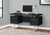 Monarch Specialties I 7634 Computer Desk, Home Office, Laptop, Left, Right Set-up, Storage Drawers, 60"l, Work, Metal, Laminate, Black, Grey, Contemporary, Modern - 83-7634 - Mounts For Less