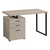 Monarch Specialties I 7644 Computer Desk, Home Office, Laptop, Left, Right Set-up, Storage Drawers, 48"l, Work, Metal, Laminate, Beige, Black, Contemporary, Modern - 83-7644 - Mounts For Less
