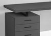 Monarch Specialties I 7645 Computer Desk, Home Office, Laptop, Left, Right Set-up, Storage Drawers, 48"l, Work, Metal, Laminate, Grey, Black, Contemporary, Modern - 83-7645 - Mounts For Less