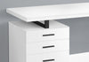 Monarch Specialties I 7646 Computer Desk, Home Office, Laptop, Left, Right Set-up, Storage Drawers, 48"l, Work, Metal, Laminate, White, Black, Contemporary, Modern - 83-7646 - Mounts For Less
