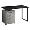 Monarch Specialties I 7647 Computer Desk, Home Office, Laptop, Left, Right Set-up, Storage Drawers, 48"l, Work, Metal, Laminate, Grey, Black, Contemporary, Modern - 83-7647 - Mounts For Less