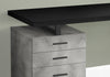 Monarch Specialties I 7647 Computer Desk, Home Office, Laptop, Left, Right Set-up, Storage Drawers, 48"l, Work, Metal, Laminate, Grey, Black, Contemporary, Modern - 83-7647 - Mounts For Less