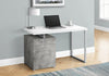 Monarch Specialties I 7648 Computer Desk, Home Office, Laptop, Left, Right Set-up, Storage Drawers, 48"l, Work, Metal, Laminate, Grey, White, Contemporary, Modern - 83-7648 - Mounts For Less