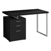 Monarch Specialties I 7649 Computer Desk, Home Office, Laptop, Left, Right Set-up, Storage Drawers, 48"l, Work, Metal, Laminate, Black, Grey, Contemporary, Modern - 83-7649 - Mounts For Less