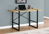 Monarch Specialties I 7658 Computer Desk, Home Office, Laptop, 48"l, Work, Metal, Laminate, Natural, Black, Contemporary, Modern - 83-7658 - Mounts For Less