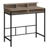 Monarch Specialties I 7702 Computer Desk, Home Office, Standing, Storage Shelves, 48"l, Work, Laptop, Metal, Laminate, Brown, Black, Contemporary, Modern - 83-7702 - Mounts For Less