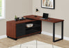 Monarch Specialties I 7713 Computer Desk, Home Office, Corner, Storage Drawers, 72"l, L Shape, Work, Laptop, Metal, Laminate, Brown, Black, Contemporary, Modern - 83-7713 - Mounts For Less