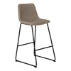 Monarch Specialties I 7751 Office Chair, Bar Height, Standing, Computer Desk, Work, Pu Leather Look, Metal, Brown, Black, Contemporary, Modern - - Mounts For Less