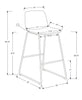Monarch Specialties I 7752 Office Chair, Bar Height, Standing, Computer Desk, Work, Pu Leather Look, Metal, Grey, Black, Contemporary, Modern - - Mounts For Less