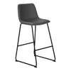 Monarch Specialties I 7752 Office Chair, Bar Height, Standing, Computer Desk, Work, Pu Leather Look, Metal, Grey, Black, Contemporary, Modern - - Mounts For Less