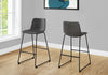 Monarch Specialties I 7752 Office Chair, Bar Height, Standing, Computer Desk, Work, Pu Leather Look, Metal, Grey, Black, Contemporary, Modern - - Mounts For Less