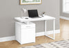 Monarch Specialties I 7760 Computer Desk, Home Office, Laptop, Left, Right Set-up, Storage Drawers, 48"l, Work, Metal, Laminate, White, Contemporary, Modern - 83-7760 - Mounts For Less