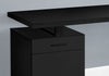 Monarch Specialties I 7761 Computer Desk, Home Office, Laptop, Left, Right Set-up, Storage Drawers, 48"l, Work, Metal, Laminate, Black, Contemporary, Modern - 83-7761 - Mounts For Less