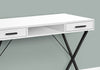 Monarch Specialties I 7790 Computer Desk, Home Office, Laptop, Left, Right Set-up, Storage Drawers, 42"l, Work, Metal, Laminate, White, Black, Contemporary, Modern - 83-7790 - Mounts For Less