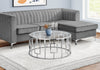 Monarch Specialties I 7830 Coffee Table, Accent, Cocktail, Round, Living Room, 36"dia, Metal, Tempered Glass, Chrome, Clear, Transitional - 83-7830 - Mounts For Less