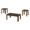 Monarch Specialties I 7862P Table Set, 3pcs Set, Coffee, End, Side, Accent, Living Room, Laminate, Walnut, Transitional - 83-7862P - Mounts For Less