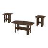 Monarch Specialties I 7872P Table Set, 3pcs Set, Coffee, End, Side, Accent, Living Room, Laminate, Walnut, Transitional - 83-7872P - Mounts For Less