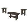 Monarch Specialties I 7873P Table Set, 3pcs Set, Coffee, End, Side, Accent, Living Room, Laminate, Brown, Transitional - 83-7873P - Mounts For Less