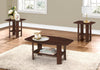Monarch Specialties I 7923P Table Set, 3pcs Set, Coffee, End, Side, Accent, Living Room, Laminate, Brown, Transitional - 83-7923P - Mounts For Less