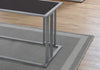 Monarch Specialties I 7957P Table Set - 3pcs Set / Espresso / Silver Metal - 83-7957P - Mounts For Less