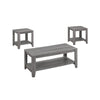 Monarch Specialties I 7991P Table Set, 3pcs Set, Coffee, End, Side, Accent, Living Room, Laminate, Grey, Transitional - 83-7991P - Mounts For Less