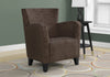 Monarch Specialties I 8218 Accent Chair - Brown Brushed Velvet Fabric - 83-8218 - Mounts For Less