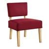 Monarch Specialties I 8295 Accent Chair, Armless, Living Room, Bedroom, Fabric, Wood Legs, Red, Natural, Transitional - 83-8295 - Mounts For Less