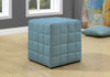Monarch Specialties I 8897 Ottoman, Pouf, Footrest, Foot Stool, 18" Square, Linen Look, Blue, Contemporary, Modern - 83-8897 - Mounts For Less
