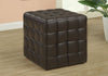 Monarch Specialties I 8980 Ottoman - Dark Brown Leather-look Fabric - 83-8980 - Mounts For Less