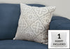 Monarch Specialties I 9214 Pillows, 18 X 18 Square, Insert Included, Decorative Throw, Accent, Sofa, Couch, Bedroom, Polyester, Hypoallergenic, Grey, Modern - 83-9214 - Mounts For Less