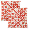 Monarch Specialties I 9221 Pillows, Set Of 2, 18 X 18 Square, Insert Included, Decorative Throw, Accent, Sofa, Couch, Bedroom, Polyester, Hypoallergenic, Orange, Modern - 83-9221 - Mounts For Less