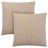 Monarch Specialties I 9229 Pillows, Set Of 2, 18 X 18 Square, Insert Included, Decorative Throw, Accent, Sofa, Couch, Bedroom, Polyester, Hypoallergenic, Brown, Modern - 83-9229 - Mounts For Less