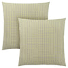 Monarch Specialties I 9233 Pillows, Set Of 2, 18 X 18 Square, Insert Included, Decorative Throw, Accent, Sofa, Couch, Bedroom, Polyester, Hypoallergenic, Green, Modern - 83-9233 - Mounts For Less