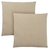 Monarch Specialties I 9235 Pillows, Set Of 2, 18 X 18 Square, Insert Included, Decorative Throw, Accent, Sofa, Couch, Bedroom, Polyester, Hypoallergenic, Gold, Grey, Modern - 83-9235 - Mounts For Less