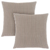 Monarch Specialties I 9239 Pillows, Set Of 2, 18 X 18 Square, Insert Included, Decorative Throw, Accent, Sofa, Couch, Bedroom, Polyester, Hypoallergenic, Brown, Modern - 83-9239 - Mounts For Less
