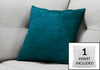 Monarch Specialties I 9246 Pillow - 18"X 18" / Turquoise Brushed Velvet / 1pc - 83-9246 - Mounts For Less